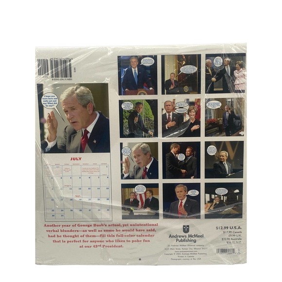 Dubya Doublespeak: Jumbled Jargon from George W. Bush 2006 Wall Calendar - Picture 2 of 6